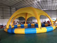 Grande piscine gonflable avec auvent pare-soleil, piscine gonflable extérieure pour les fêtes, les événements et les divertissements