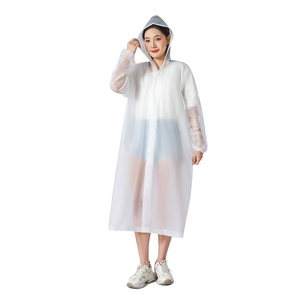 One-time Use Thickened Extended One-Piece Hooded <strong>Raincoat</strong> for Adults Portable Travel Design EVA Material Rainproof Heavy Rain - Product Image 5