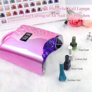 Lampe à ongles LED UV sans fil haute puissance 78W, rechargeable, portable, pour salon de manucure et pédicure, grand espace - Product Image 3