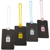 Nouvelle étiquette de bagage colorée en fibre de carbone pour étiquettes de sac de voyage pour bagages étiquettes de valise