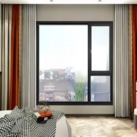 Ventana Fija de Aluminio con Rotura de Puente Térmico, Gran Tamaño, Doble Acristalamiento, Vidrio Templado, Insonorizada, Resistente al Viento, Vista Panorámica, Tamaño Personalizado