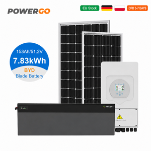 Système de stockage d'énergie solaire domestique hybride mural ASGOFT LiFePO4 51,2V 153Ah 7,8kWh IP65 CAN - Product Image 1