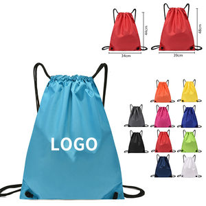 Eco Friendly Custom Logo Plain Carry Gift Sports Polyester <b>Drawstring</b> Backpack <b>Bag</b> for Gym - Product Image 3
