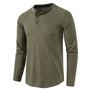 T-shirts pour hommes décontractés à col rond, manches longues, coupe ample, de haute qualité, ajustés - Product Image 2