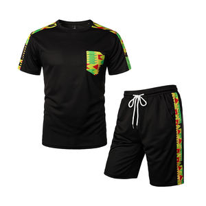 Camiseta de algodón al por mayor a granel, conjunto de verano para hombre, conjunto de pantalones cortos de lino y algodón, conjunto de verano para hombre - Product Image 1