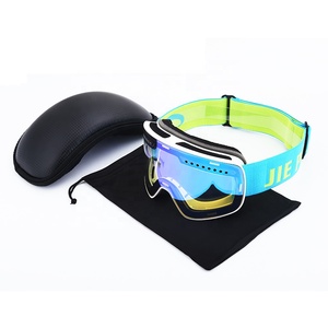 New Flexible TPU frame anti fog lens ski glasses snow goggles with custom brands elastic strap - Product Image 1