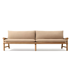 Ensemble de canapés d'extérieur en rotin avec structure en teck, <span class=keywords><strong>mousse</strong></span> haute densité, bois de teck massif, <span class=keywords><strong>canapé</strong></span> d'extérieur durable en teck <span class=keywords><strong>pour</strong></span> le jardin - Product Image 1