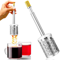 WELAND 1PCS Cafetière de voyage portable, filtre à café à pression finale, réutilisable, en acier inoxydable, infuseur à thé