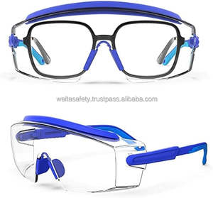 WELTA Lunettes de sécurité Lunettes de protection des yeux anti-rayures à monture en polycarbonate résistant aux UV et à la buée - Product Image 6