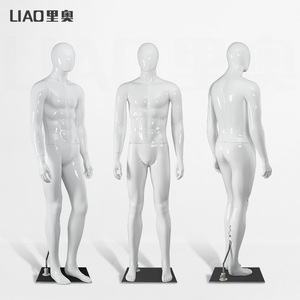 <span class=keywords><strong>Mannequin</strong></span> masculin en plastique noir brillant, tête abstraite sans visage, corps musclé, pour l'affichage <span class=keywords><strong>de</strong></span> vêtements pour hommes en magasin - Product Image 4