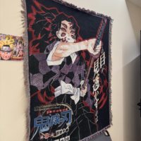 Tapiz Personalizado de Anime Berserk, Manta de Jacquard Tejida de Poliéster y Algodón, Cubre Sofá, Decoración para Sala de Estar, Diseño de Avión Cuatro