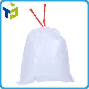 1Roll High Quality Trash Bags Garbage Bag <b>Storage</b> Kitchen Garbage <b>Box</b> 15pcs/roll Household Disposable PE Drawstring Handles - Product Image 4