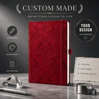 Maßgefertigtes PU-Leder Hardcover Notizbuch mit Fadenbindung, A5, 80 Blatt, Goldschnitt, Exklusives Geschenk für Führungskräfte