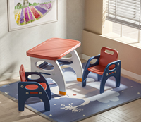Table d'activités ergonomique pliable en plastique pour enfants : salon, jeux, études, repas, rangement de jouets, devoirs, chaises pour tout-petits, tables sensorielles