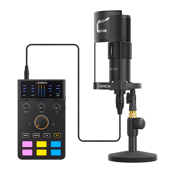 Streaming/Podcast Instrument USB Desktop Microphone Kit with Sound Card-Noise Cancelling Lightweight High-Fidelity Metal Design