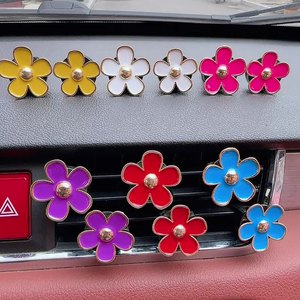 Lot de fleurs décoratives pour voiture en PVC, couleurs assorties, senteurs personnalisées, 3,3 cm, diffuseur d'air naturel pour climatisation - Product Image 2