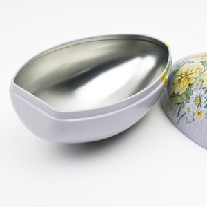 Custom Printed Easter Egg Shaped Tin <b>Box</b> <b>Empty</b> Egg Shape Tinplate Candy Chocolate <b>Gift</b> Can Easter Party Favor Metal Packaging - Product Image 3