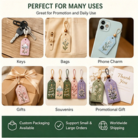 Porte-clés Sachet Tissé Brodé Personnalisé OEM, Breloque Suspendue Douce et Remplie d'Arôme pour Sacs, Clés, Cadeaux, Voitures, Accessoire Pendentif en Tissu