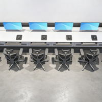 Console de travail pour salle de contrôle industrielle, poste de travail pour opérateur de diffusion CCTV