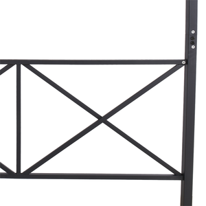 Modern King Size Adult Steel Metal Canopy <strong>Bed</strong> Bedroom Furniture - Product Image 4