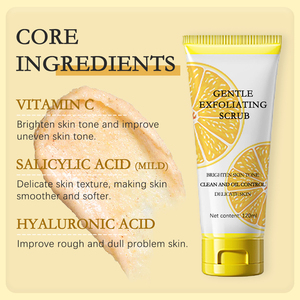 Gommage à la vitamine C BALRY 120ML, exfoliant doux naturel pour la peau, éliminateur de peaux mortes, <span class=keywords><strong>prix</strong></span> d'usine OEM ODM, gommage visage à la vitamine C - Product Image 2