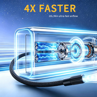 Portable Tire Inflator 150PSI Cordless Air Compressor Mini Digital Pump for Car Motorcycle Bike Ball