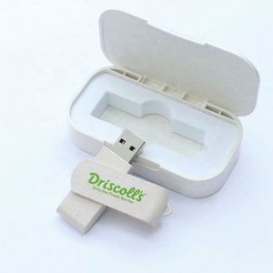 Biodegradable Wheat Straw <b>USB</b> Drive Set - Eco-Friendly <b>Storage</b> for Business with Custom Logo Options - Product Image 4