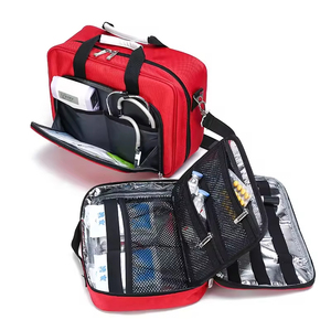 Sac médical de traumatologie, trousse de premiers secours vide pour infirmières, thérapeutes physiques, médecins, trousse d'<span class=keywords><strong>urgence</strong></span> rouge - Product Image 1