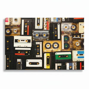 Impresión en Lienzo de Cinta de Casete Vintage: Decoración Artística para Sala de Música, Lienzo Enrollado - Product Image 2