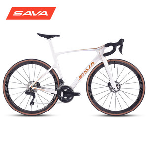 Bicicleta de Carretera de Fibra de Carbono SAVA Dream Maker, Frenos de Disco Hidráulicos, Cambio Electrónico de 24 Velocidades, Nueva Bicicleta de Carreras con Manillar de Descenso - Product Image 1