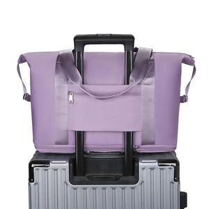 Bolsa de Viaje Grande de Nailon Plegable y Portátil, Bolsa de Almacenamiento para Maternidad, para Viajes de Ocio, Unisex, Color Sólido, Asa Suave, Primavera 2025 - Product Image 3