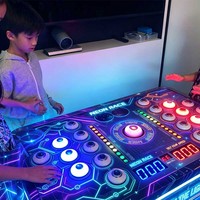 Table de jeu d'arcade à réaction rapide pour 2 joueurs, jeu de défi de frappe avec boutons lumineux face à face, machine de jeu de carnaval pour la location d'événements