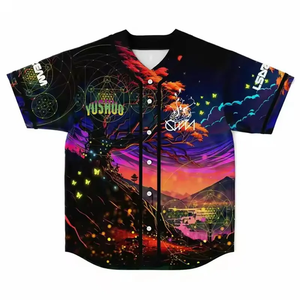 YUSHUO grosir jersey bisbol khusus seragam-penuh sublimasi, jaring bernapas, GSM tinggi - Product Image 2