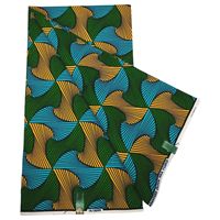 Kain Batik Lilin Belanda Katun Organik 100% Anti-Sobek & Anti-Statik Berat Sedang 6 Yard/Potong Gaya Afrika untuk Gaun Fashion