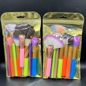 Bàn chải trang điểm toàn Bộ đặc biệt xuyên biên giới với 5 Lớn 5 tay cầm cao su nhỏ màu sắc ngẫu nhiên-10 bộ để sử dụng cho khuôn mặt - Product Image 1