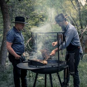 <strong>Portable</strong> American-Style BBQ Rack For 5-People Metal Steel <strong>Charcoal</strong> Stand For Patio Villa Bonfire Party BBQ Rack - Product Image 1