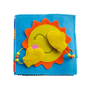 Montessori Baby Learning occupato a bordo silenzioso il mio primo giocattolo educativo per ragazze e ragazzi arcobaleno libro di feltro - Product Image 2