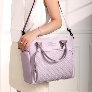 Beilian Insulated Lunch Bag Large Capacity Purple Keep Cool Office Outdoor Use Shoulder Bag - Product Image 3