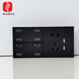 Nouveaux produits en verre trempé pour la lumière électrique Smart Touch Switch /Socket Panel verre avec sérigraphie - Product Image 4
