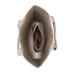 Guangzhou Wholesale PU Woven Women's <strong>Shoulder</strong> Bags <strong>Set</strong> Large Capacity Ladies <strong>Shoulder</strong> Bag - Product Image 4