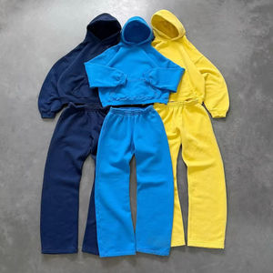 Premium Herren Kapuzen-Trainingsanzug aus Baumwolle, Jogginganzug Set für den Winter, Oversize Freizeit-Pullover und Hose, Winddicht und Feuchtigkeitstransportierend - Product Image 2