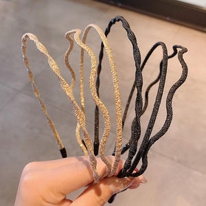 نسيج بلينغ بريق عصائب للنساء بنات مخصص إكسسوارات الشعر يتوهم خمر رباط شعر رقيقة بالجملة - Product Image 5