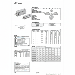 Pièces pneumatiques de CDU6-10S de cylindre de bâti libre de SMC Pneumatics - Product Image 1