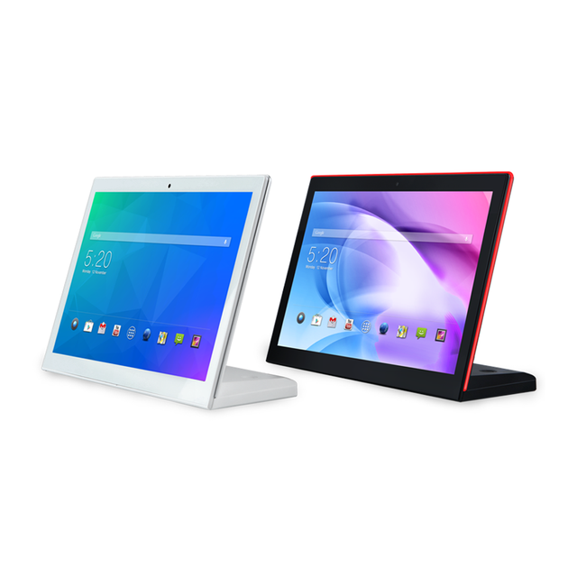 14 Inch Free Standing L-Type Desktop Android Tablet Poe Powered Touch Tablet for Customer Feedback Pos Terminal Hotel Room