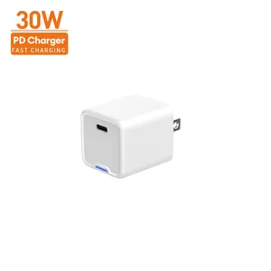 New Trending Products USB GaN Wall Charger 20Watt 30W Usbc Port Type-c PD3.0 Charger Type-c Fast Charging For iphone xiaomi