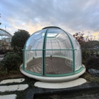 Dôme transparent en polycarbonate de luxe moderne, imperméable, de 3 mètres de diamètre, pour hôtel, villa, parc