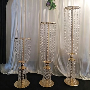 Ornements de rideau de perles en cristal de luxe Valor, accessoires de scène en fer forgé, décorations de chemin de cérémonie de mariage de style nouveau - Product Image 3