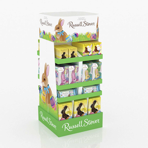 Présentoir de sol en carton personnalisé pour quartier palette 1/4, pour la vente au détail, les clubs, les supermarchés, les points de vente (PDQ) et les présentoirs sur palette - Product Image 1