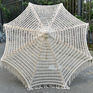 <span class=keywords><strong>Ombrellone</strong></span> <span class=keywords><strong>da</strong></span> Spiaggia con Frange in Macramè Fatte a Mano, Tenda Intrecciata per Esterni e Patio, Ideale per Spiaggia e Relax in Giardino - Product Image 3