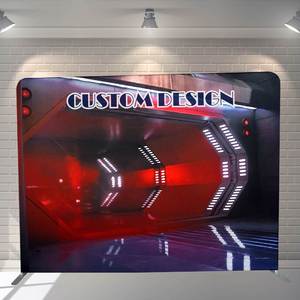 Supports d'affichage légers en tissu tendu pour expositions, personnalisables et portables, avec impression de fonds et housses pour stands - Product Image 1
